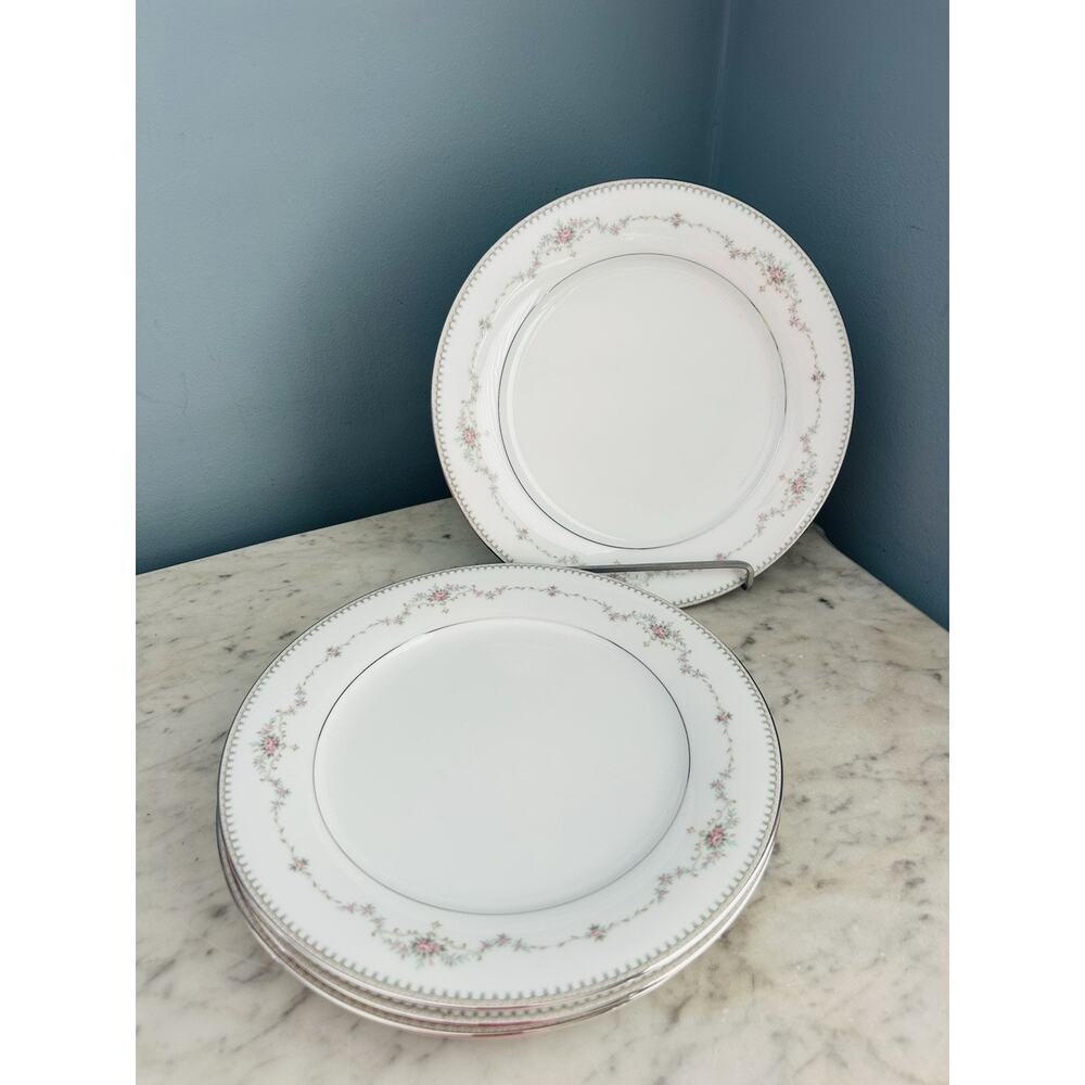 (4) Mint Noritake Fairmont 6102 Dinner Plates 10 1/2" Vintage Retired
